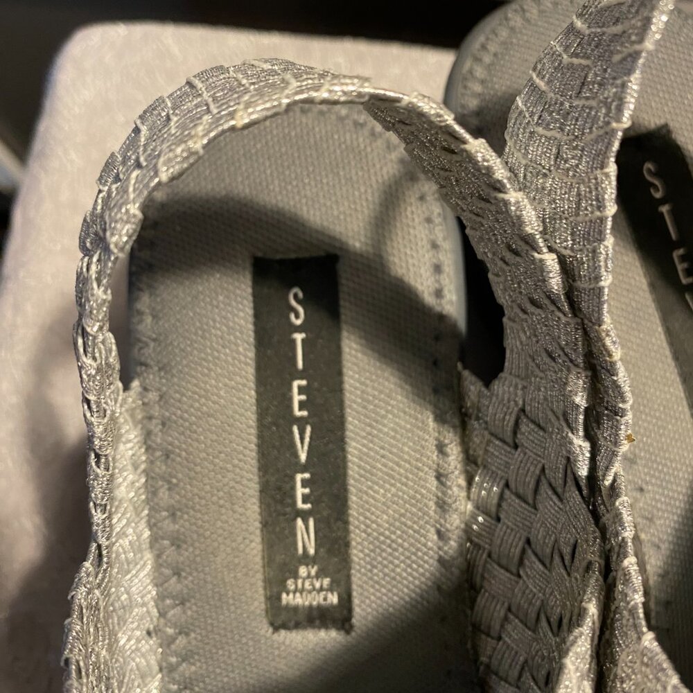 BOGO FREE Gold Pair with these Steve Madden Metallic Mesh Wedge shoes - Picture 2 of 5